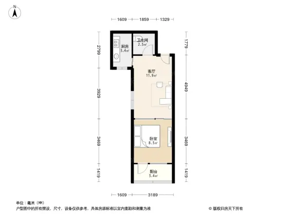 海户西里34号院户型图
