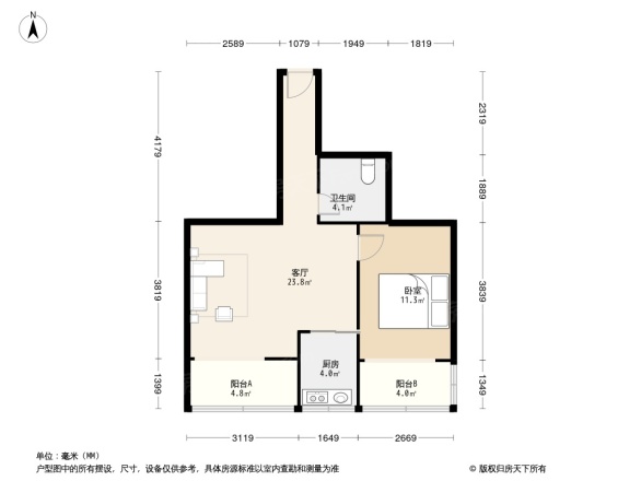 角门甲4号院户型图