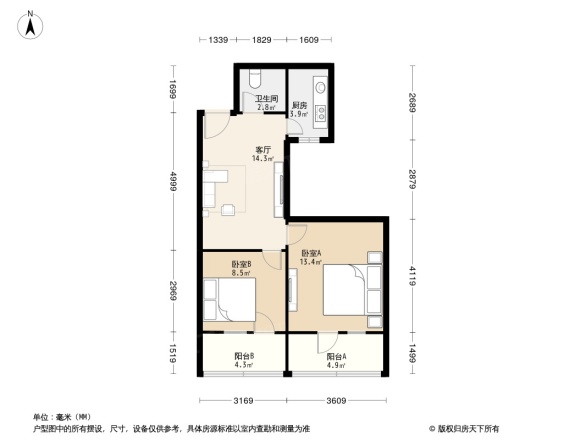 海户西里34号院户型图