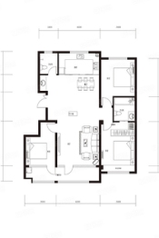 恒信崇文湖3室2厅1厨2卫建面126.00㎡