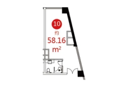 港湘·铂玥1室1厅1厨1卫建面58.16㎡