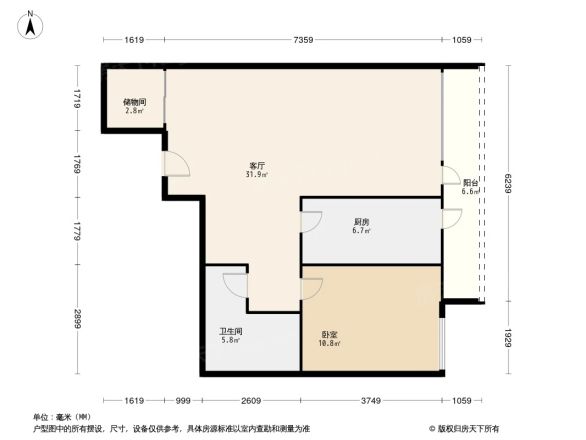华贸国际公寓商住楼户型图