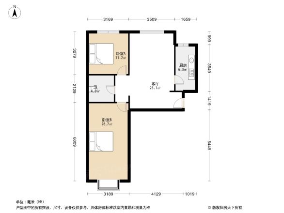 金隅七零九零户型图
