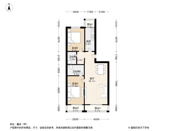 龙博苑一区户型图