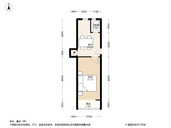 胜古北里户型图