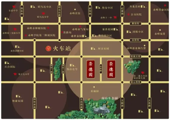 中舵·崇德园交通图