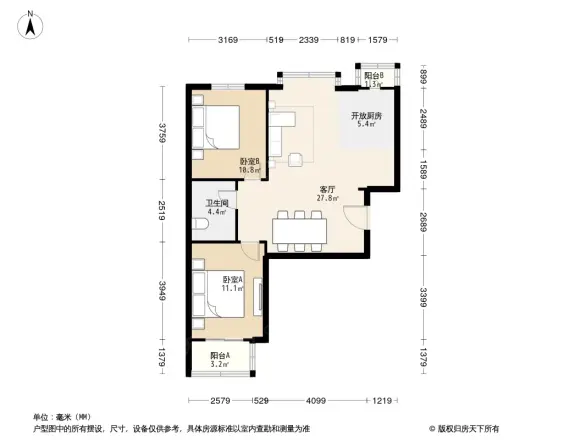 天泰苑A8区户型图