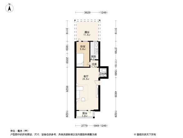 北沙滩6号院户型图