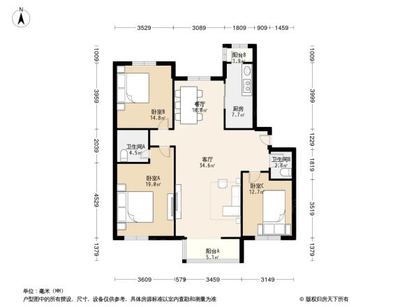 宝石花苑户型图