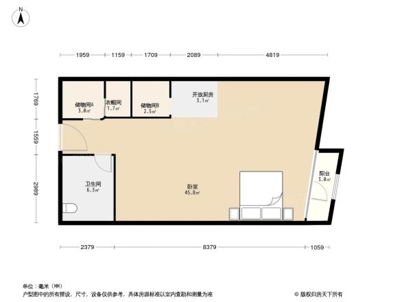 旺座中心户型图