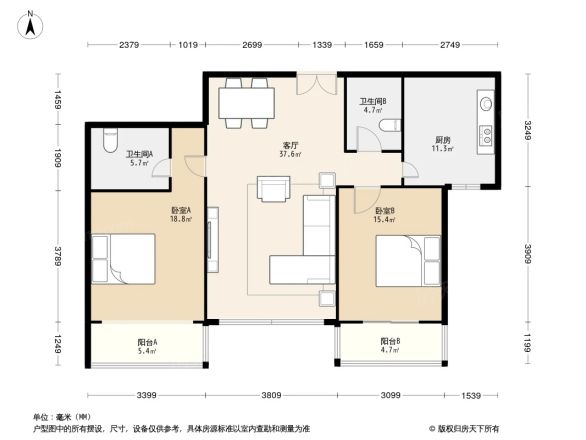 北苑家园清友园户型图