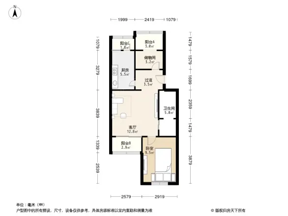 角门甲4号院户型图