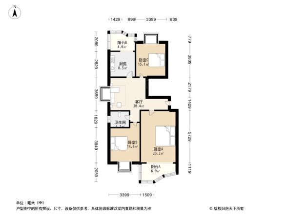 莲竹馨晴户型图