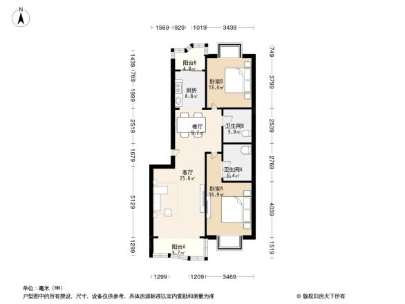 莲竹馨晴户型图
