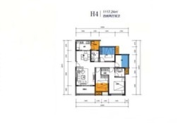 泰诚·十里水街2室2厅1厨1卫建面117.24㎡