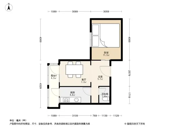红莲中里户型图
