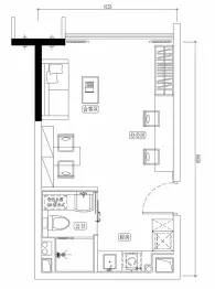 海伦天麓建面44.00㎡