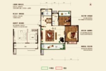 加侨京冠学府壹号99平米户型