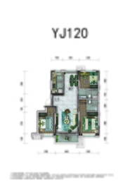 碧桂园锦熙府3室2厅1厨2卫建面128.00㎡