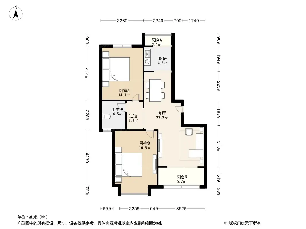 棕榈滩户型图图片