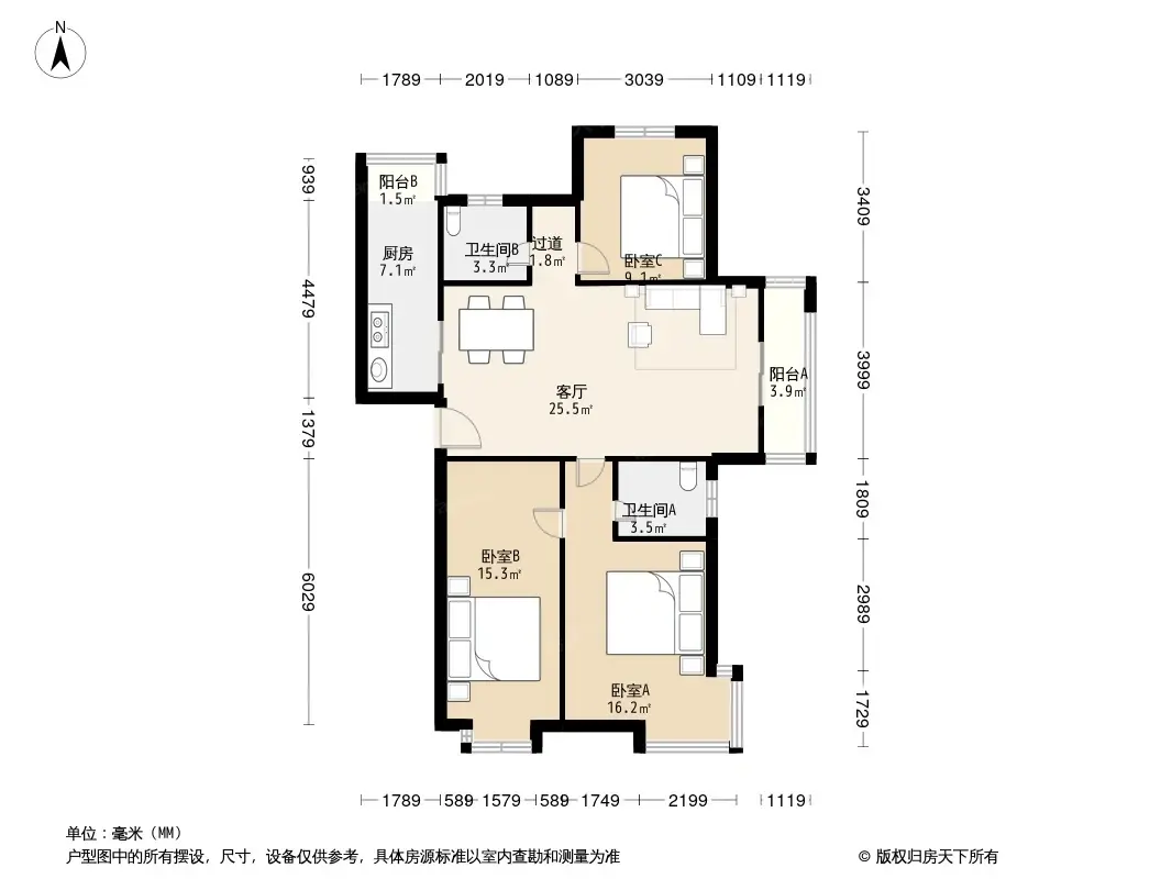 棕榈滩户型图图片