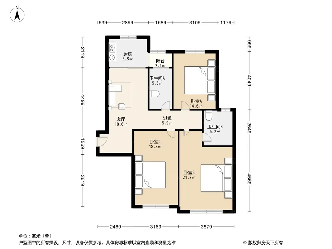 棕榈滩户型图图片