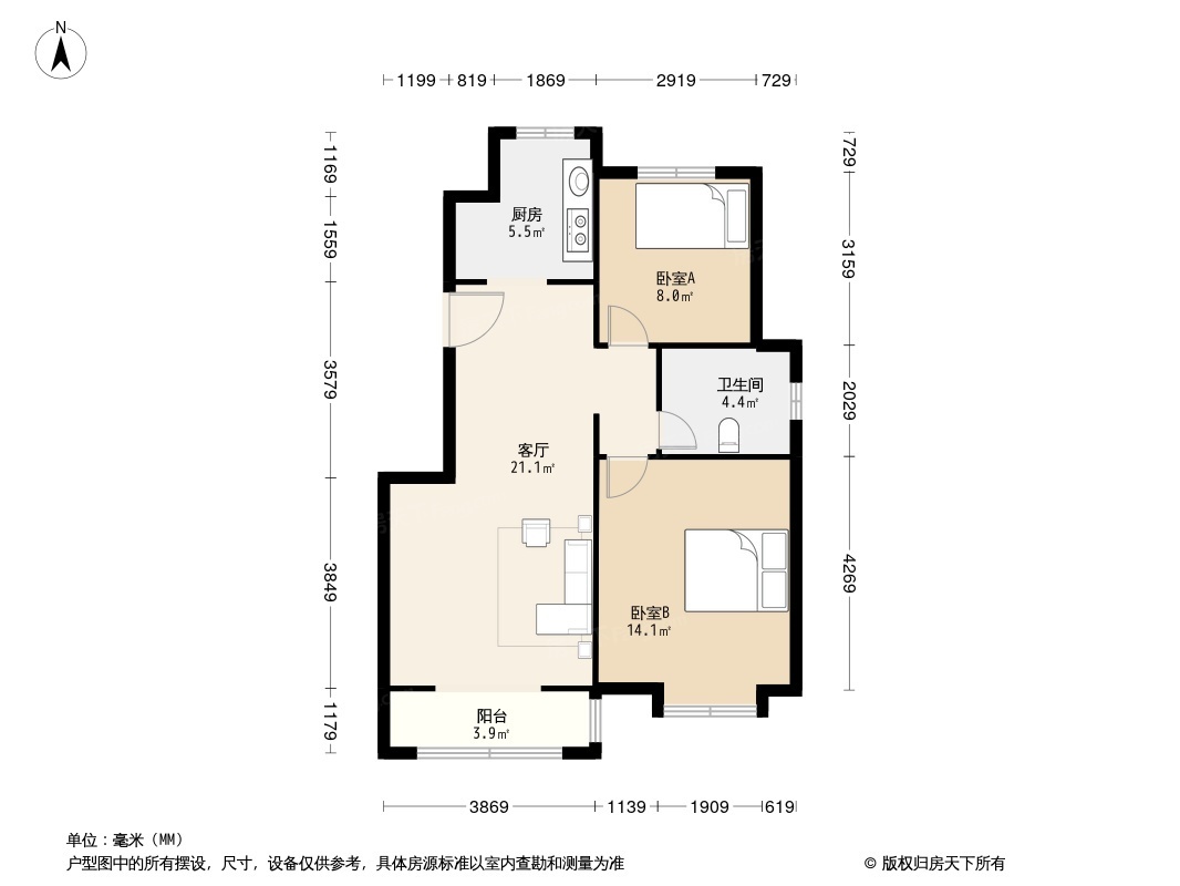 户型图1/2