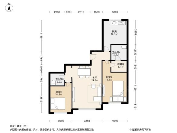 保利中央公园户型图