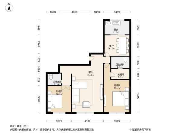 保利中央公园户型图