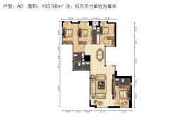 鸿嘉国际广场4室2厅1厨3卫建面193.98㎡