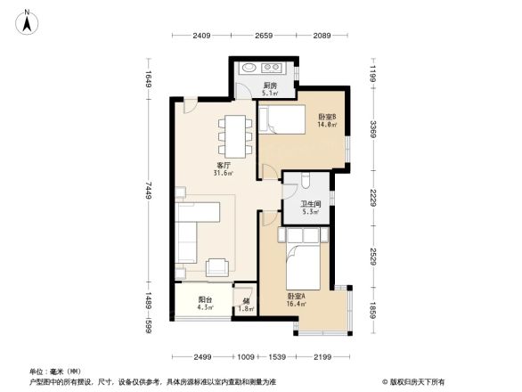 水岸公馆天浦园户型图