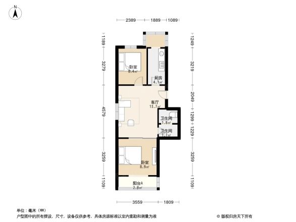 彩俸北区户型图
