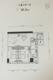 海景文苑2室2厅1厨1卫建面81.3㎡