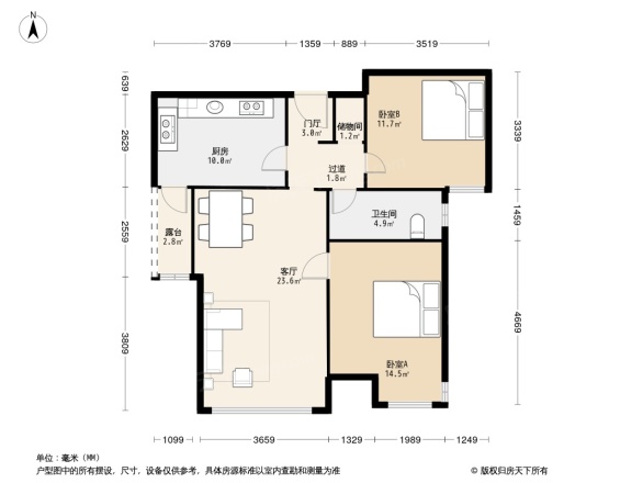 保利金融街诺丁山户型图