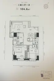 海景文苑2室2厅1厨1卫建面104.6㎡