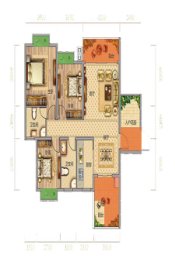 安普翡丽云邸3室2厅1厨2卫建面135.76㎡