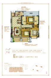 长乐世茂璀璨滨江3室2厅1厨2卫建面118.00㎡