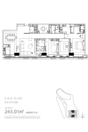 正荣梅溪紫阙台4室2厅1厨3卫建面243.01㎡