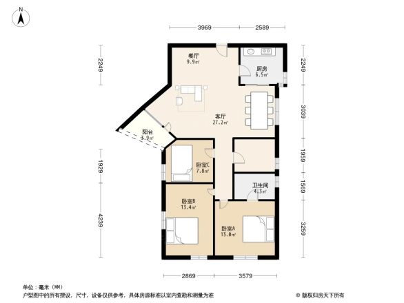 实业公寓户型图