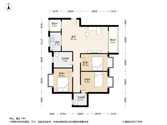 龙威茗庭户型图