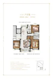 碧桂园嘉誉3室2厅1厨2卫建面139.00㎡