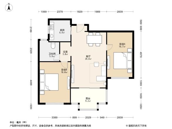 雅戈尔长风8号户型图