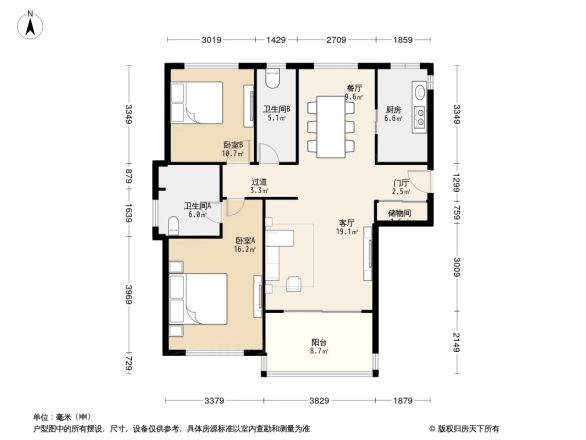 雅戈尔长风8号户型图