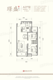 旭阳·北国森林2室2厅1厨1卫建面85.00㎡