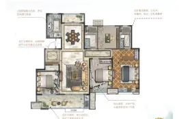 中南国宾府4室2厅1厨2卫建面137.00㎡