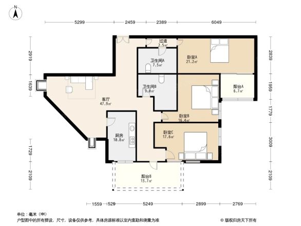 马赛花园户型图