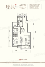 旭阳·北国森林2室2厅1厨1卫建面85.00㎡