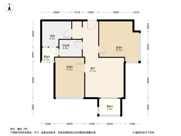 西汇鹃声里户型图