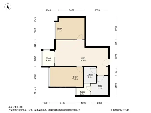 西汇鹃声里户型图