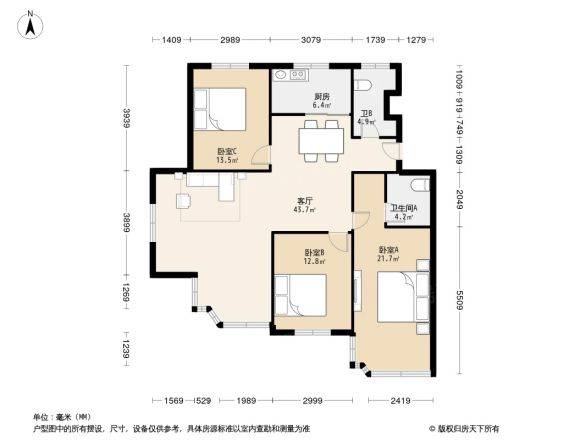 天富花苑户型图